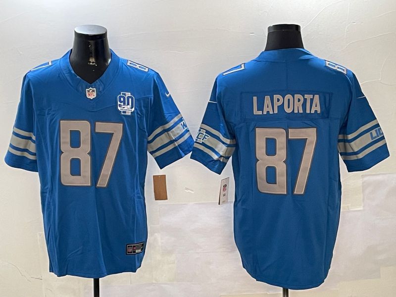 Men Detroit Lions #87 Laporta Blue three generations 2024 Nike Limited NFL Jersey style 01022->detroit lions->NFL Jersey